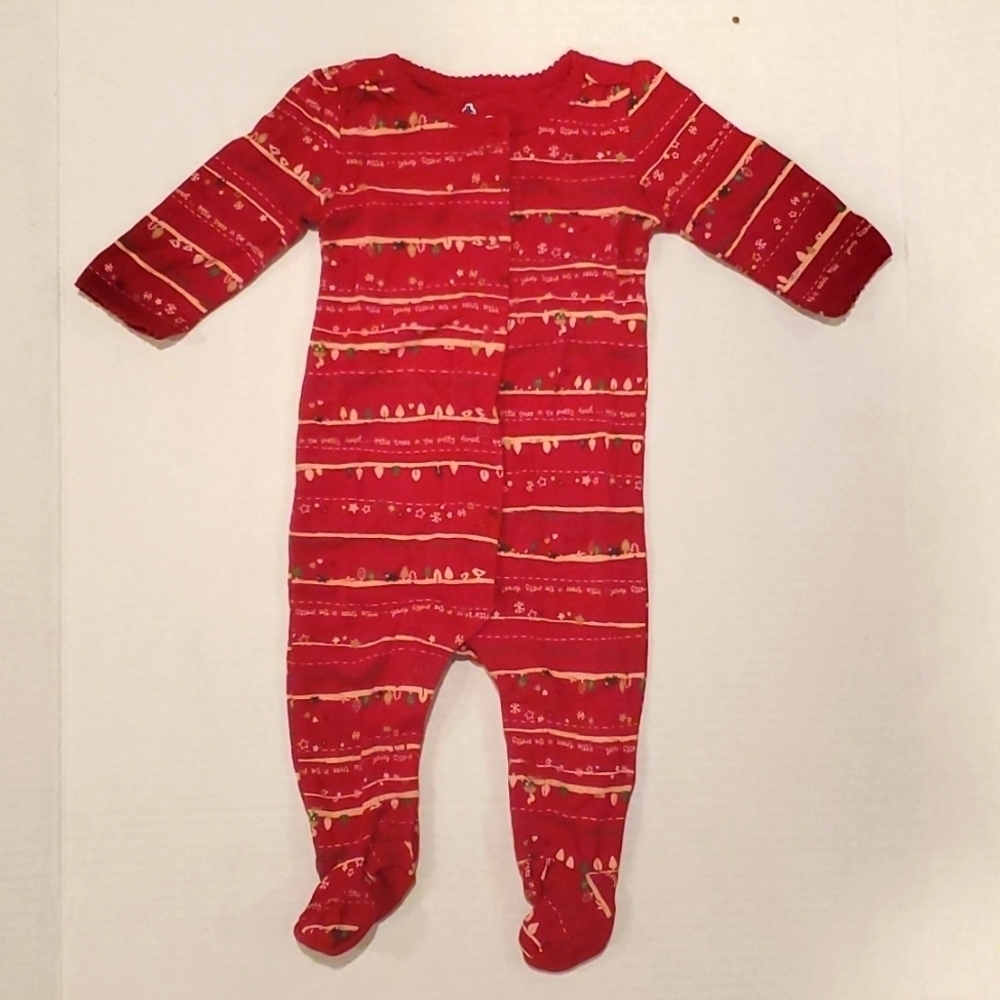 Baby Gap Christmas Lights footed one piece 0-3 months
